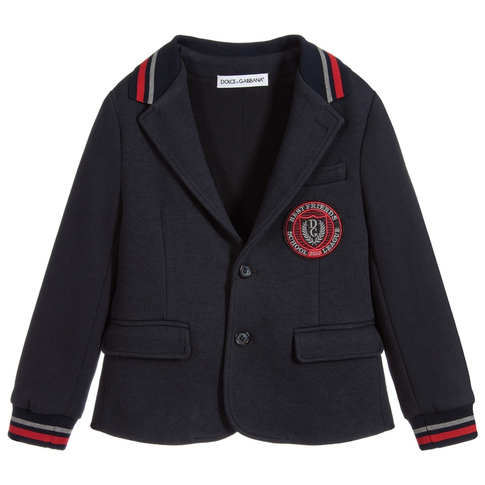 Dolce Gabbana Boys Blue Milano Jersey Blazer